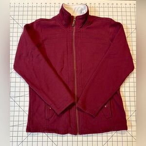 Columbia Women's Size Large Deep Red Fleece Jacket
